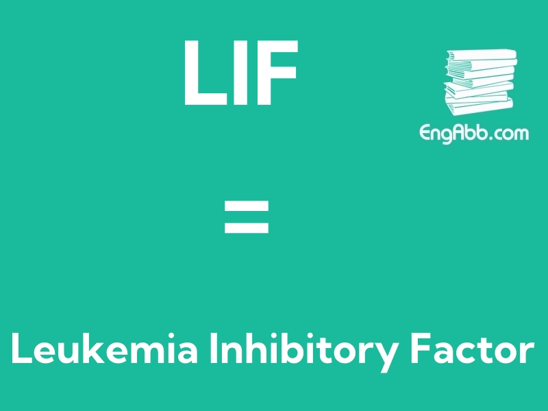 “‌LIF”是“Leukemia Inhibitory Factor”的缩写，意思是“白血病抑制因子”